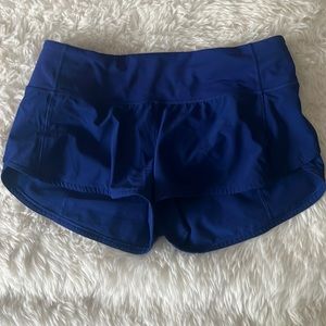 LULULEMON SPEED UP symphony blue shorts size 6